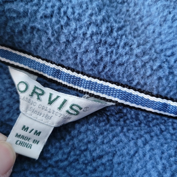 Orvis Men's Fleece Full Zip Jacket Blue Size M - Picture 5 of 9